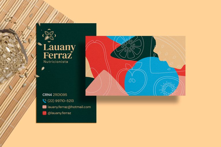 Lauany Ferraz nutritionist business card