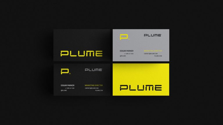 Plume construction business card