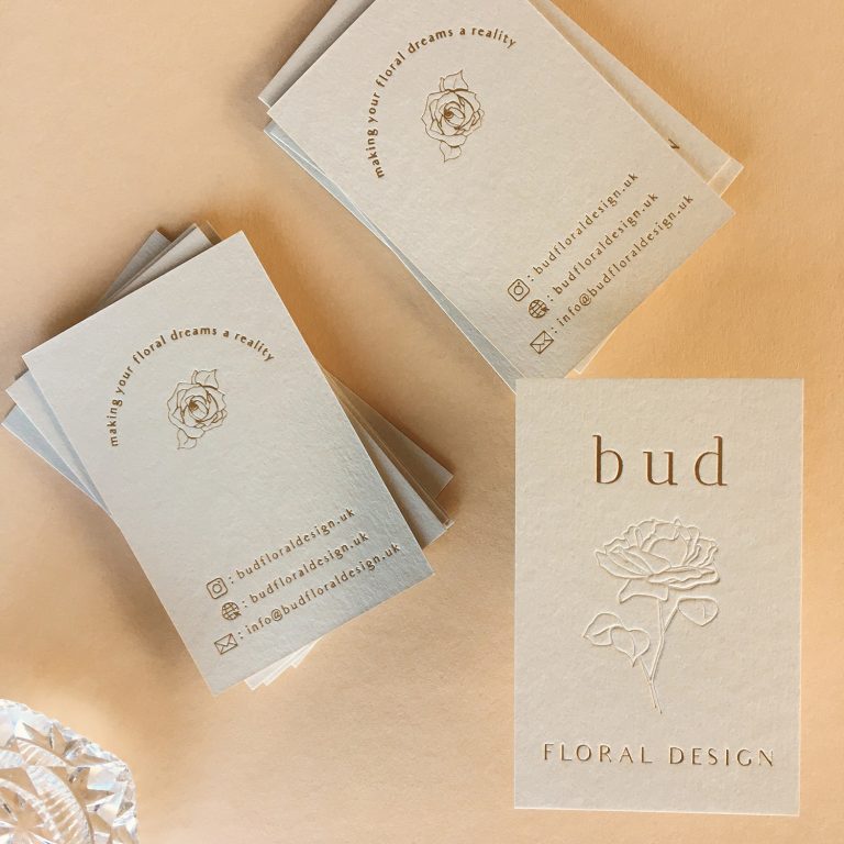 Bud Floral Design business cards